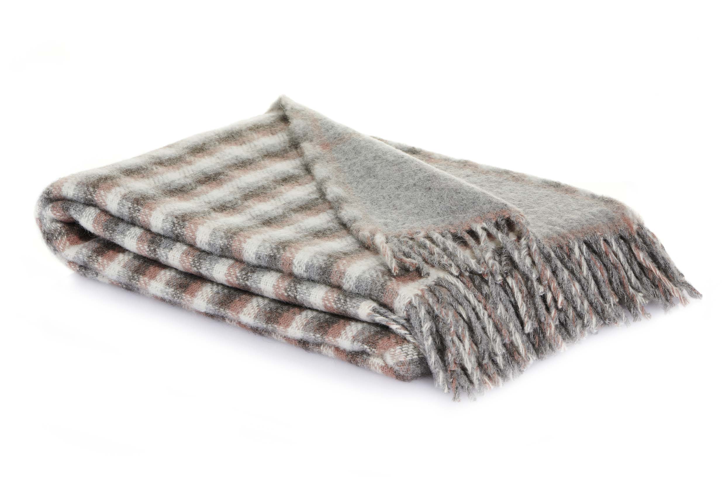 Alpaka  Mohair  Camel Throw Imuella Double face undyed natural alpaca colors checks