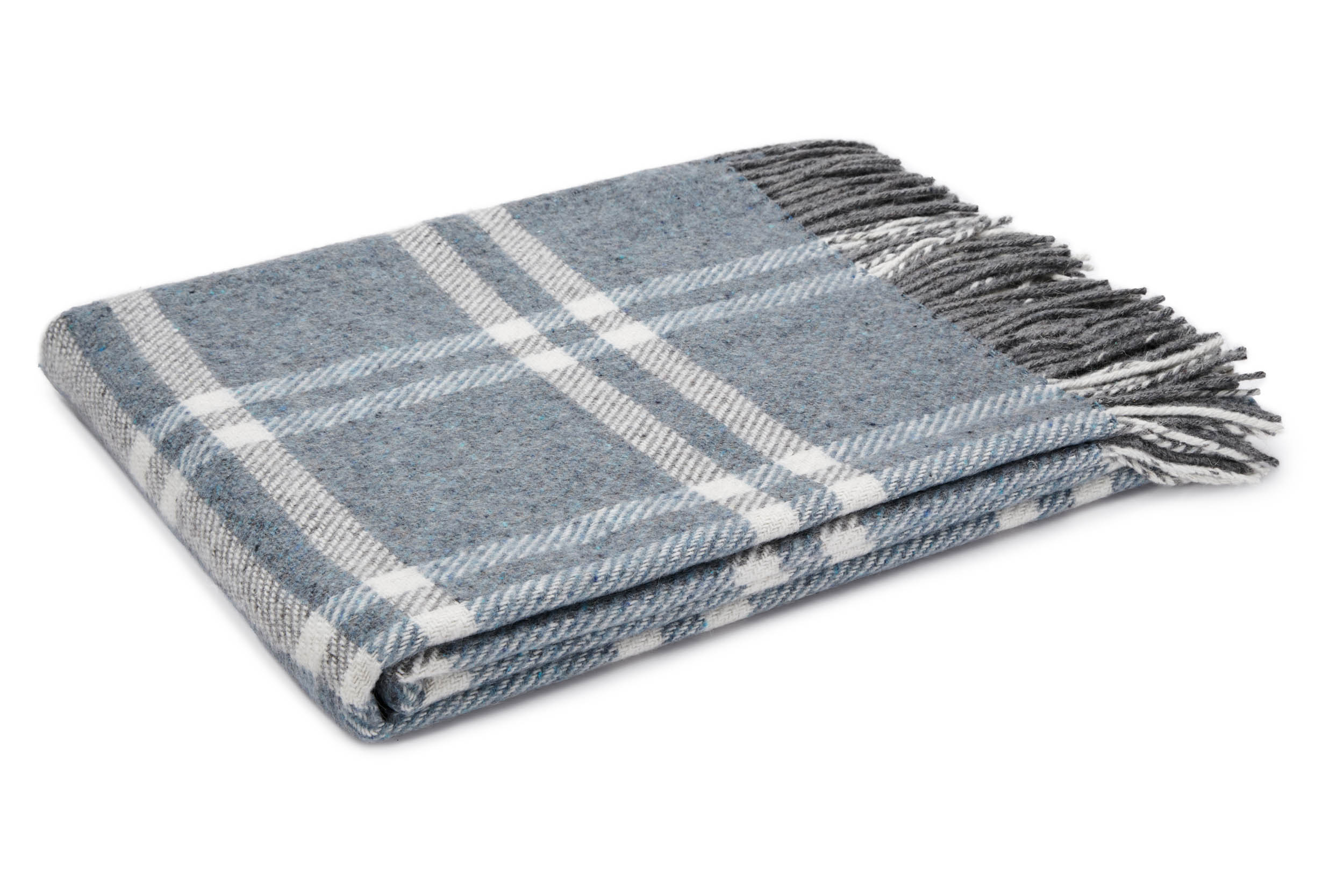 Recycled Wool Throw Urte Bianco Pantone4-4301 Cartazucchero Pantone5-4008 Brina Pantone7-4402 Checks